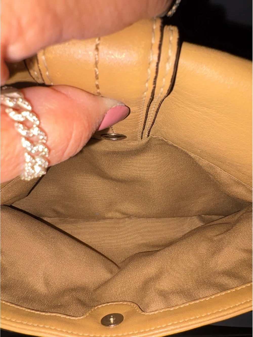 Coach Vintage Tan  Hampton Buckle Shoulder Bag F11196
